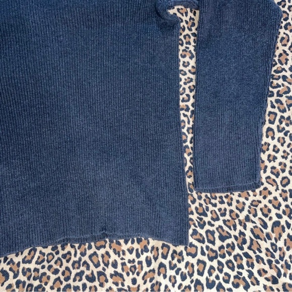 Lauren Ralph Lauren XL Stretchy Ribbed Turtleneck 100% Cotton Gray Steve Jobs 90 - Picture 4 of 7